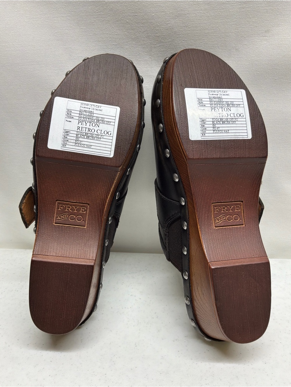 Frye and Co. Peyton Retro Studded Clog Mules with Buckle - Picture 7 of 8